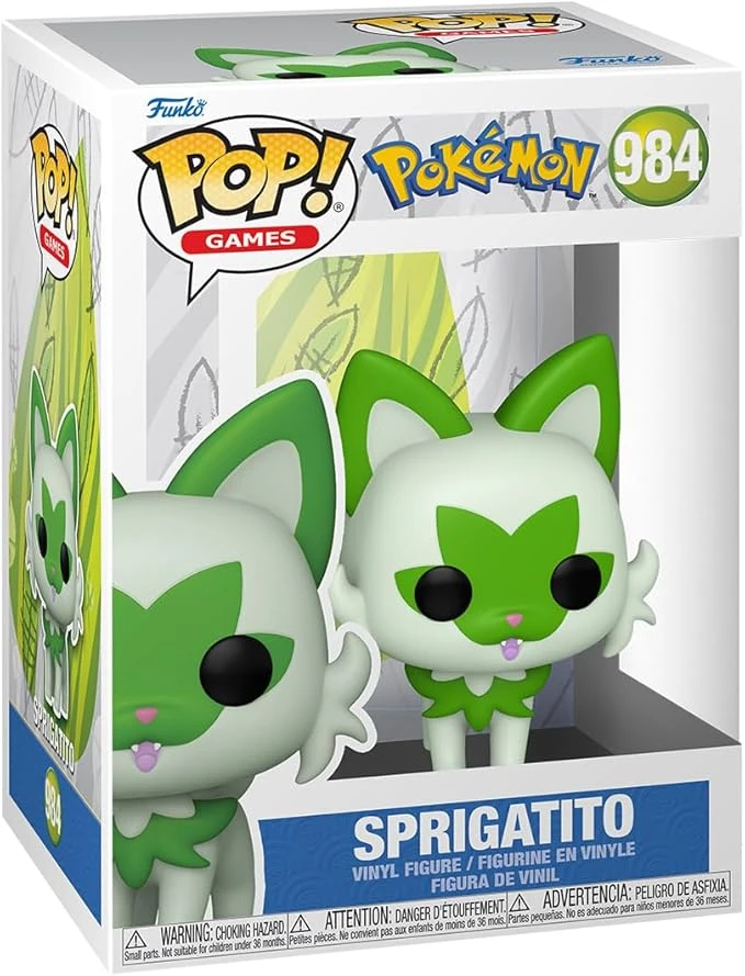 Funko Pop! Games: Pokemon - Sprigatito - Poussacha - Figurine en Vinyle à Collectionner - Idée de Cadeau - Produits Officiels - Jouets pour Les Enfants et Adultes - Video Games Fans