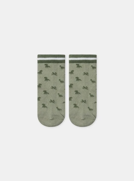 Chaussettes vert sauge jacquard dinosaures | Garçon | Sergent Major