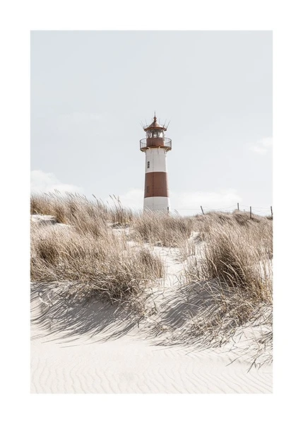 Lighthouse on Dune Affiche