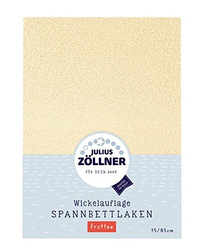 Julius Zöllner Drap-Housse Frottée de la Table à  Langer - Uni Vanille - 75/85 cm