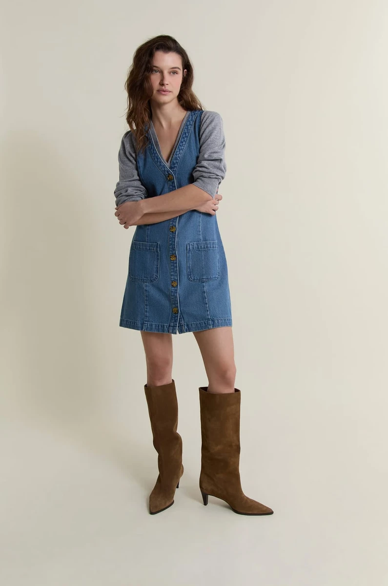 Robe en denim sans manches