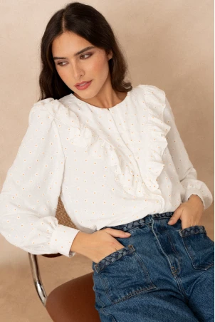 BLOUSE BAYA MARGUERITE BLANCHE