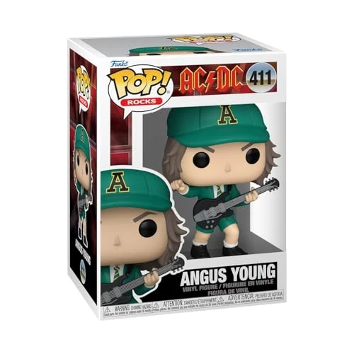 Funko Pop! Rocks: AC/DC - Angus Young - (Green) - Figurine en Vinyle à Collectionner - Idée de Cadeau - Produits Officiels - Jouets pour Les Enfants et Adultes - Music Fans