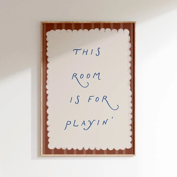 Kinderkamer print retro | This room is for playing | ELLIE Studio