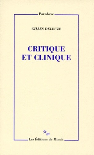 *NEED THIS FOR UNIVERSITY* Critique et clinique