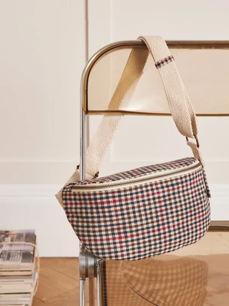 Sac banane motif carreaux femme