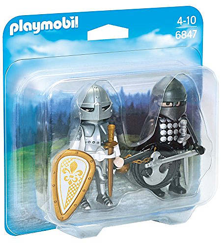 Playmobil - 6847 - Jeu - 2 Chevaliers - Noir/Argent