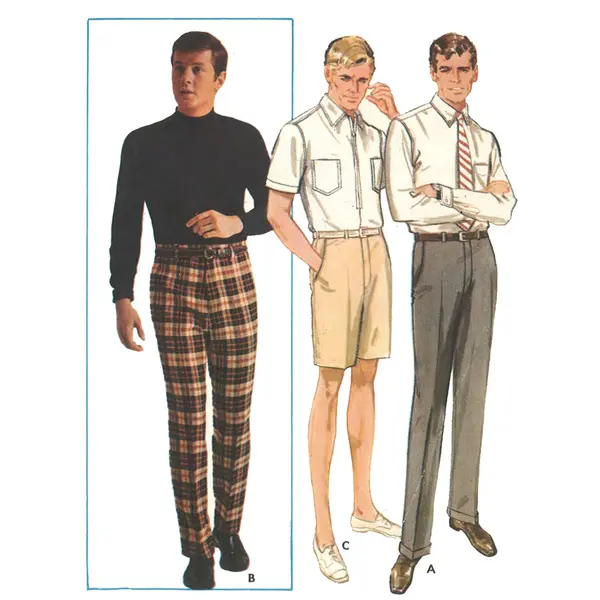 Modèle des années 1960, pantalons pour hommes, pantalons, pantalons et shorts - Taille 40 » (102 cm)