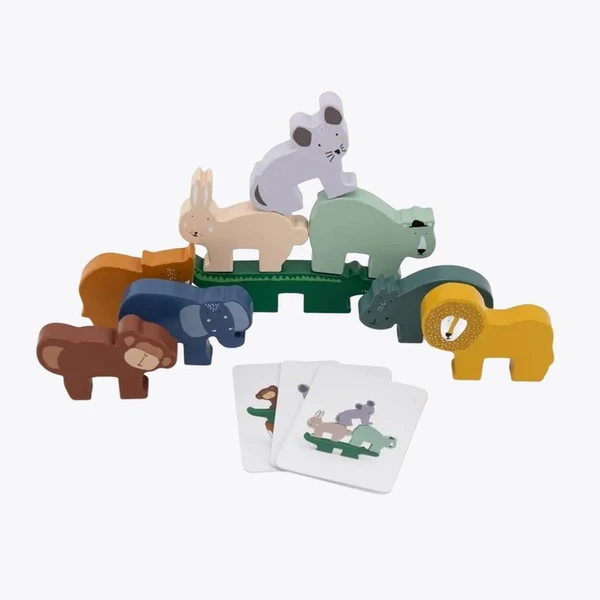 Jeu d'empilage en Bois Animaux
