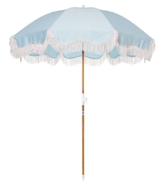 Parasol frangé Holiday bleu Santorini - BUSINESS & PLEASURE CO.