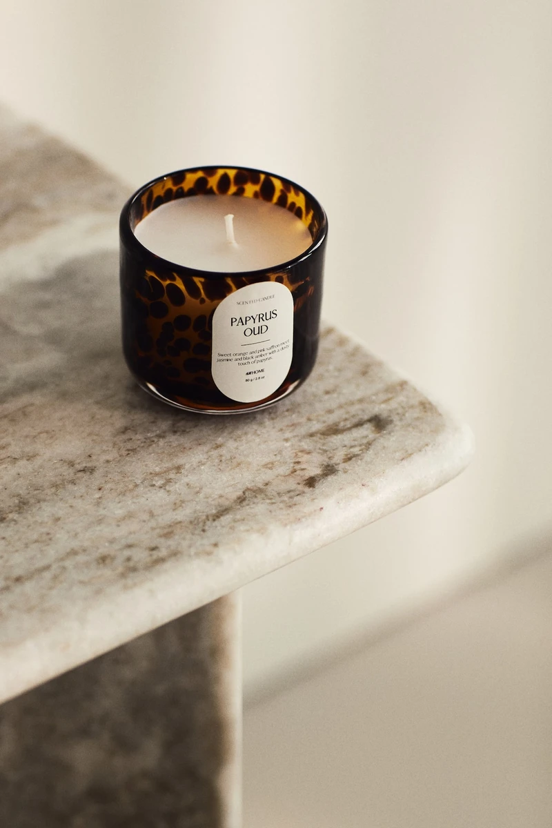 Bougie parfumée avec pot en verre