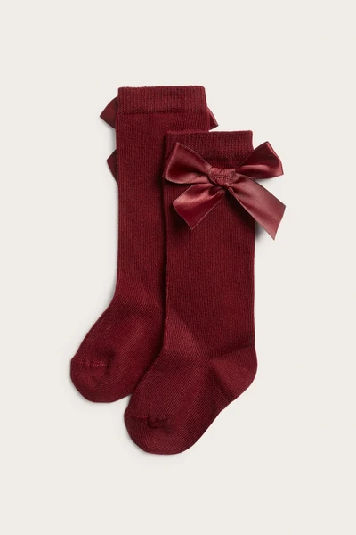 Knee-highs with satin bow