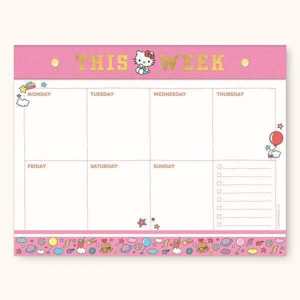 Hello Kitty x Studio Oh! College Letters Weekly Desk Pad