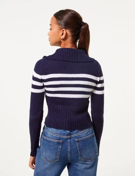 Pull col montant avec zip XS