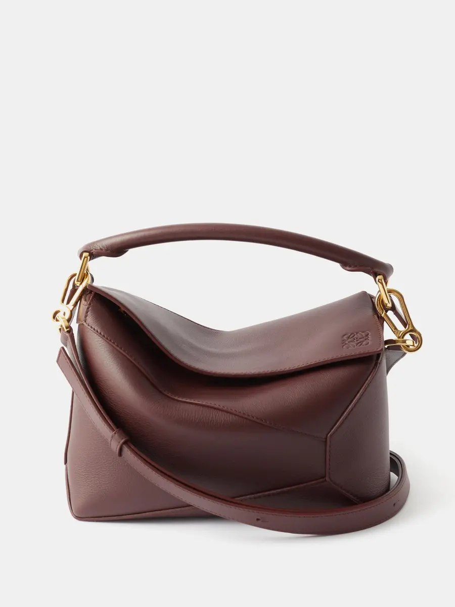 Sac bandoulière en cuir grainé Puzzle small