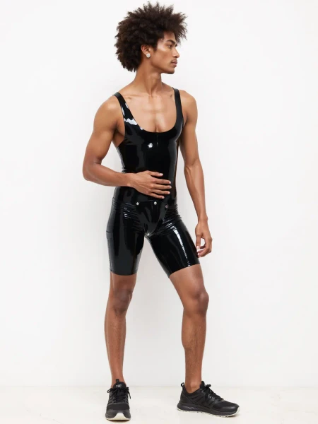Combinaison débardeur en latex pour homme