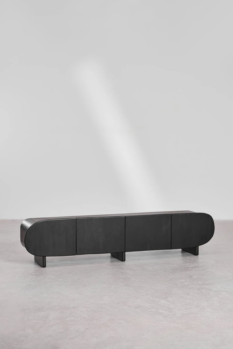 Meuble TV 220x40 cm en bois de manguier Agathe