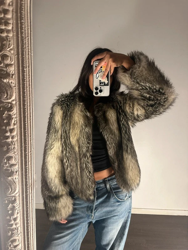 Veste fausse fourrure