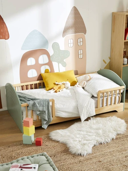 Lit enfant 70x140 cm ARC-EN-CIEL vert sauge - Vertbaudet