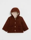 Manteau en velours côtelé brique