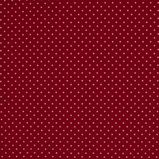 Tissus coton petits pois - Bordeaux et blanc | Rascol