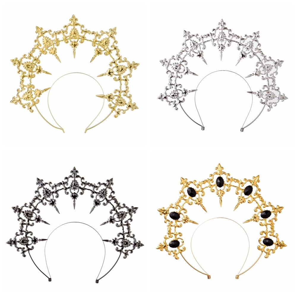 Bandeau couronne de Halo pour femmes et filles, diadème de la vierge marie, accessoires de Costume, coiffure gothique Lolita