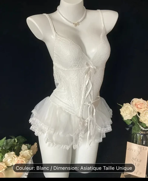 Body blanc dentelle 