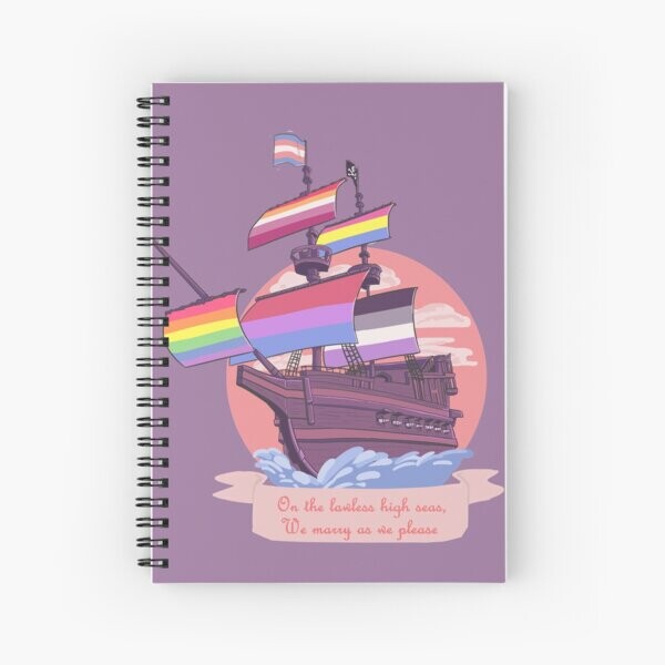 Bateau de pirate de fierté | Cahier à spirale