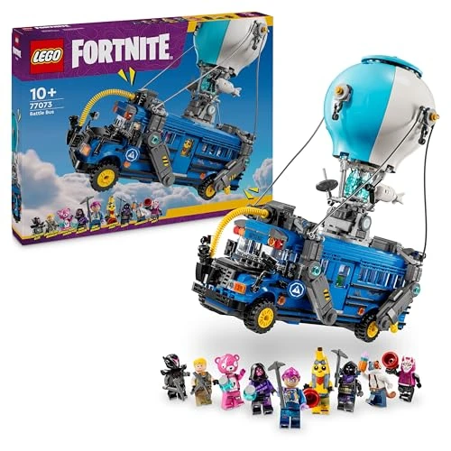 LEGO Fortnite Bus de Combat - Jouet de Construction - Véhicule de Jeu Vidéo avec 9 Minifigurines de Personnages &amp; Accessoires - Décoration de Noël - Cadeau pour Gamer, Garçon ou Fille dès 10 ans 77073