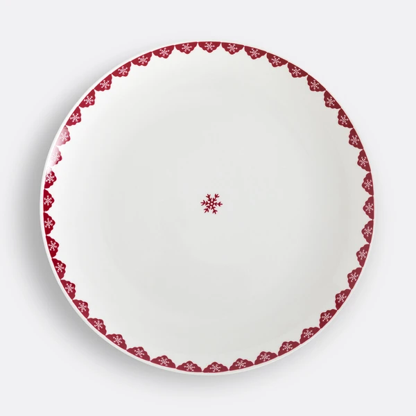 Lot de 4 assiettes plates en porcelaine, Flocani