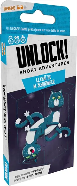 Jeu d'escape game Asmodee Unlock Short Adventure Le Chat de M. Schrodinger