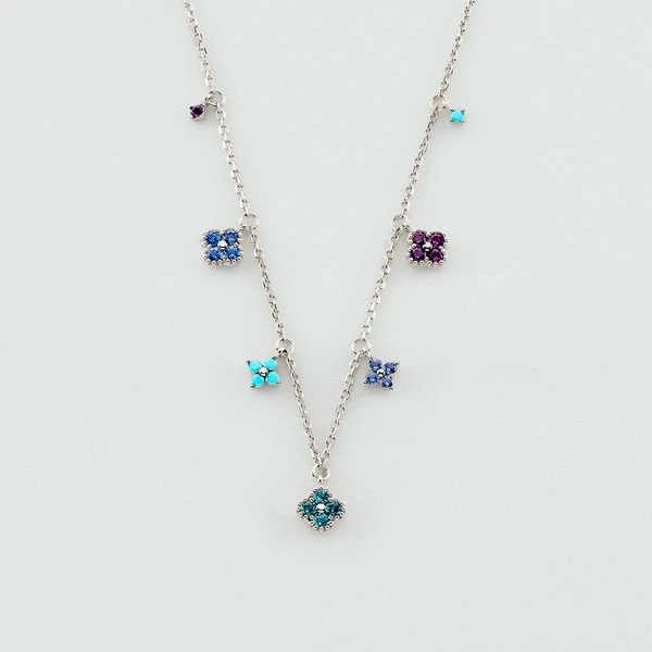 Choker necklace BELOVED - Multicolor / Silver