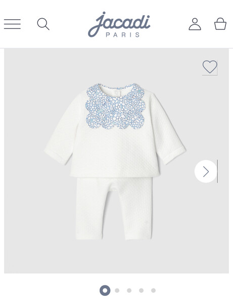 Ensemble bebe fille en double jersey - blanc/multicolore