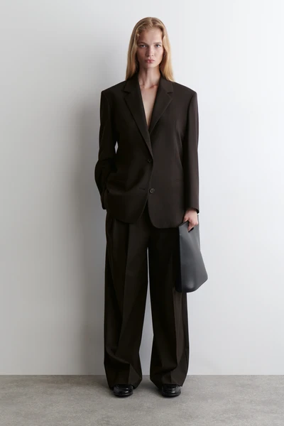 PANTALON LARGE EN SERGÉ DÉCONTRACTÉ