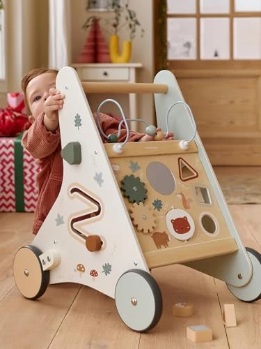 VERTBAUDET Chariot de marche avec freins en bois FSC® Green Forest TU