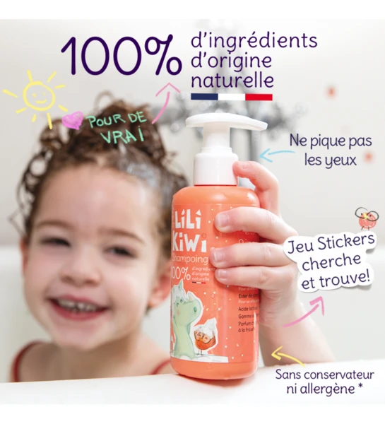 SHAMPOING DOUX 100% D'ORIGINE NATURELLE