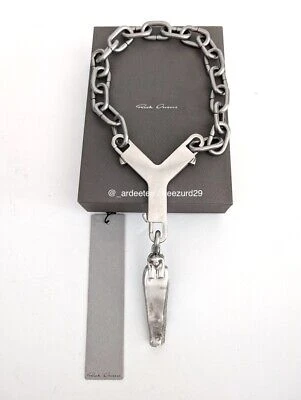 RICK OWENS CERBERUS SARCOFAGO CHOKER NECKLACE UNISEX SS22 RUNWAY (SILVER)