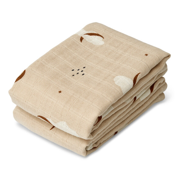 Langes Lewis en coton bio-set de 2 | Ficelle