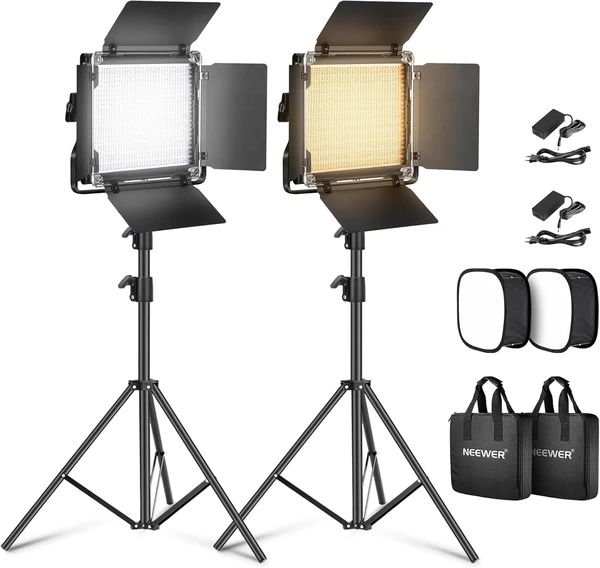 NEEWER Kit Panneaux 660 LED (Pack de 2) avec Softbox
