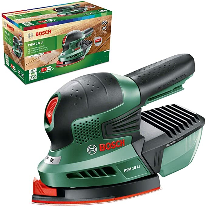 Ponceuse multi sans-fil Bosch - PSM 18 LI (Livré sans batterie ni chargeur, avec 3 feuilles abrasives G 80, G 120, G 160): Amazon.fr: Bricolage