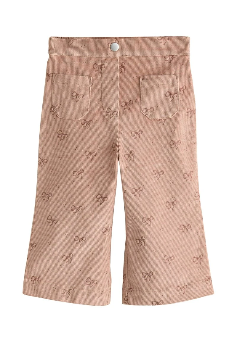 REGULAR FIT - CORD FLARE - Pantalon classique - brown bow print