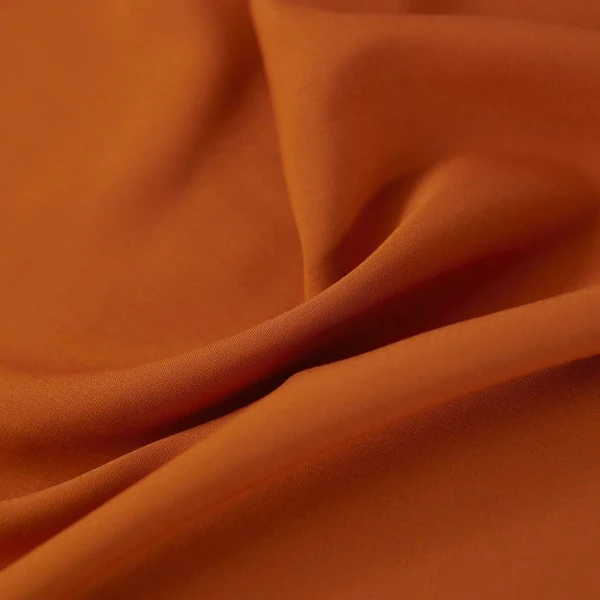 Tissu popeline viscose bambou uni - terracotta