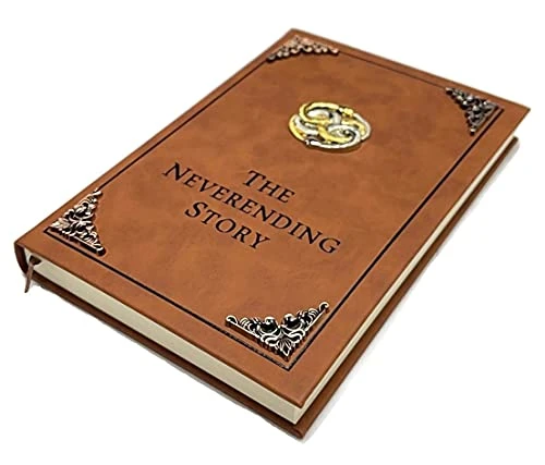 The Neverending Story Book Auryn Bastian Atreyu Réplique du roman Marron