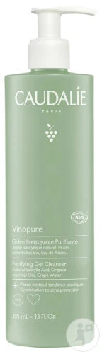 Caudalie Vinopure Gelée Nettoyante Purifiante Flacon Pompe 385ml