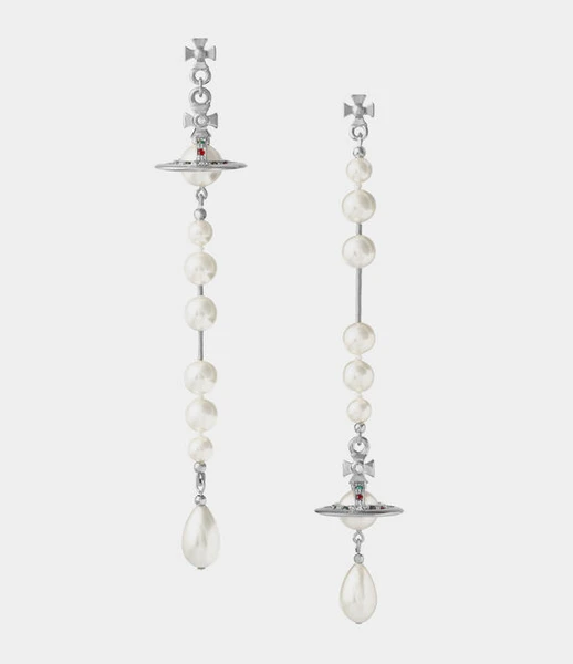 Broken pearl earrings