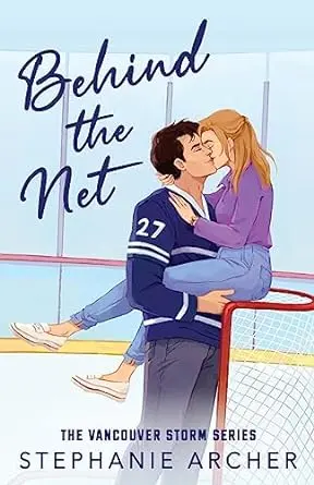 Behind the net