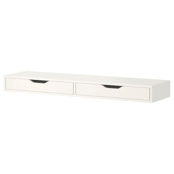 EKBY ALEX Étagère avec tiroirs, blanc, 119x29 cm - IKEA