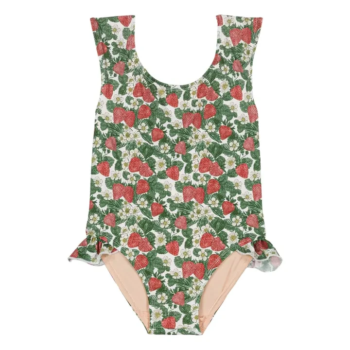 Maillot de Bain Fraises Anti-UV | Vert