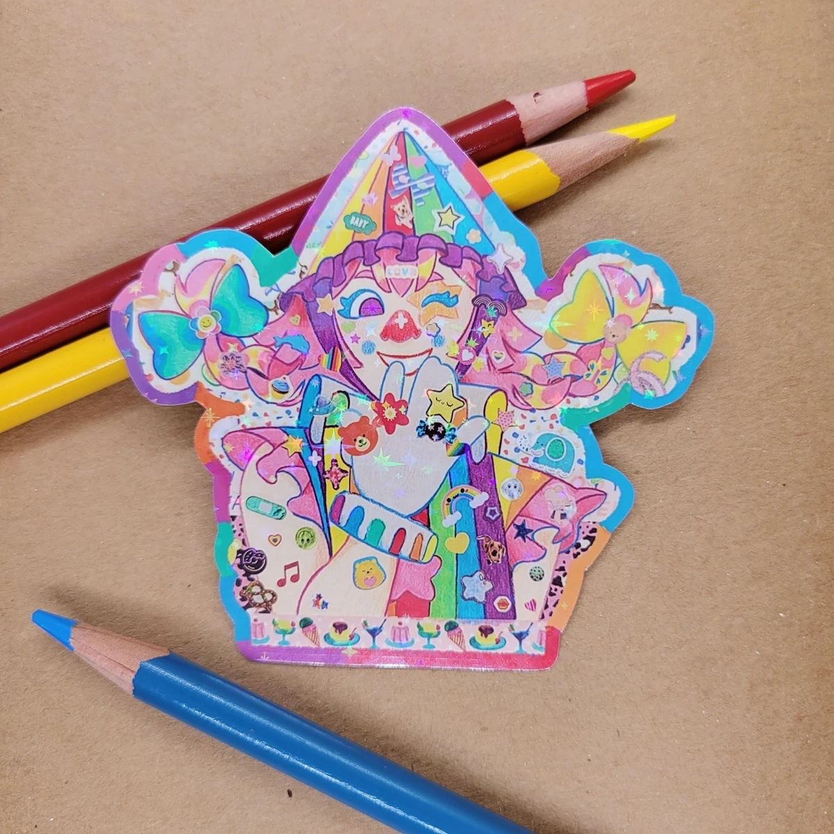 Decora Clown Sticker