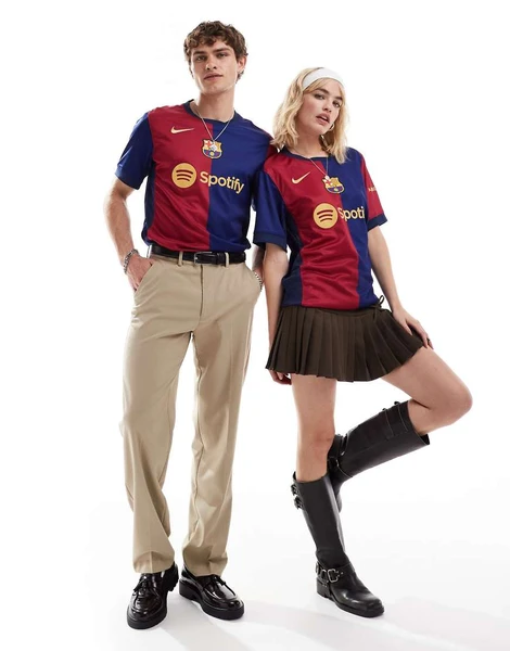 Nike Football - FC Barcelona 2024/25 - Maillot domicile - Rouge et bleu
